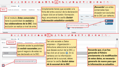 761 – Excluir entes y sucursales de la DEC