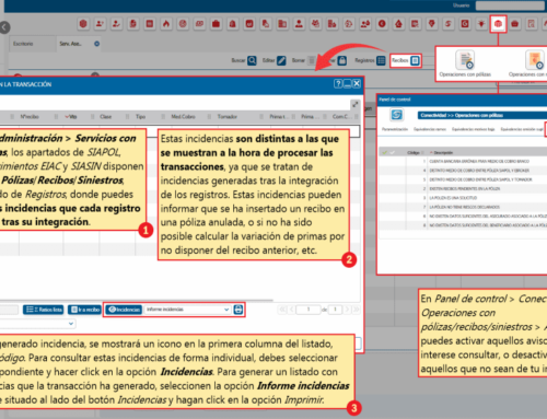 766. Servicios con aseguradoras – Incidencias de integración de pólizas, recibos y siniestros