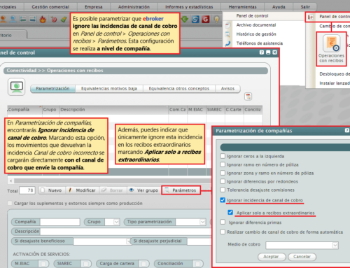 656. Operaciones con recibos – Ignorar incidencia de canal de cobro